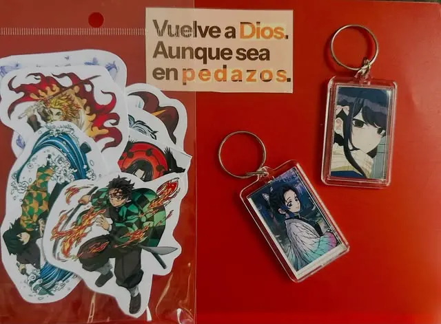 Stickers de anime y llaveros