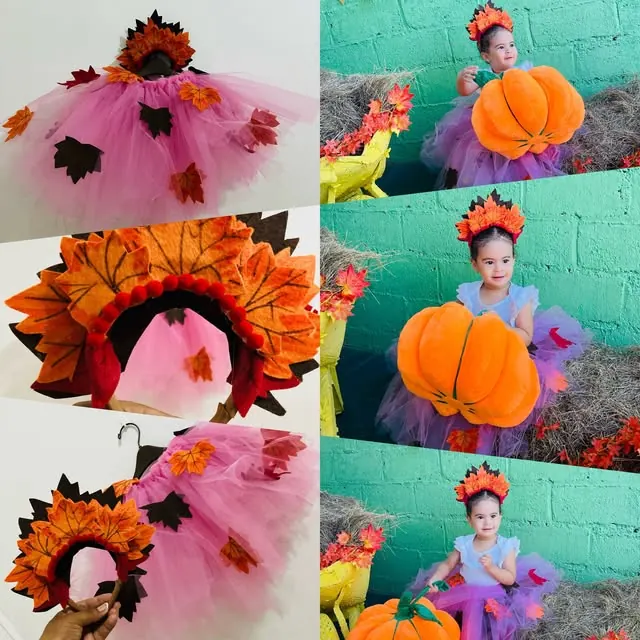Disfraz de otoño con calabaza